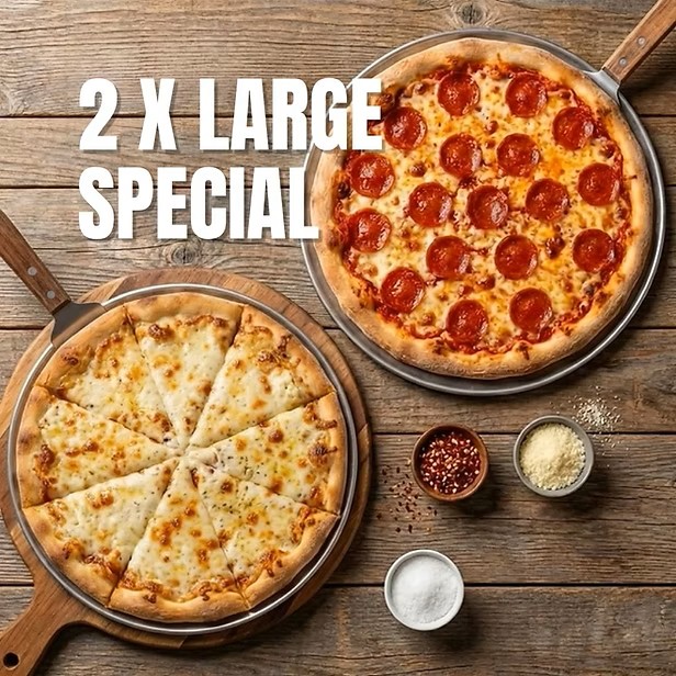 Two Medium Pizzas Special